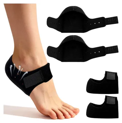 Produktbild von 2 Paar Fersenschutz für Plantarfasziitis, Gel-Fersenschalen Einlagen für Herren und Damen, Bandage gegen Fersensporn, Schmerzlinderung, Achillessehnenentzündung, Polster für trockene und rissige Fersen (36-41)