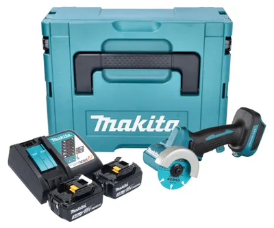 Zdjęcie produktu dla Makita DMC 300 RFJ akumulatorowa szlifierka kątowa 18 V 76 mm bezszczotkowa + 2x akumulator 3,0 Ah + ładowarka + Makpac