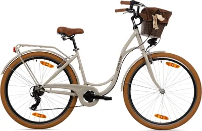 Obrázek produktu pro Městské kolo Goetze Mood 28 – dámské, 7 rychlostí Shimano, stupňovitý rám 18, LED osvětlení, košík