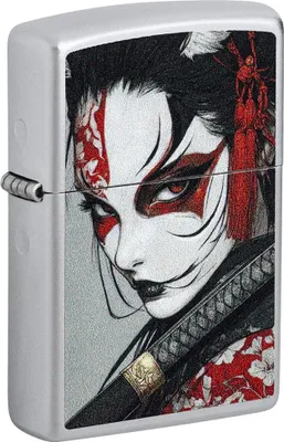 Produktbild von Zippo Benzin-Feuerzeug Samurai Frau Design - Hochwertig, Windfest, Lebenslange Zuverlässigkeit