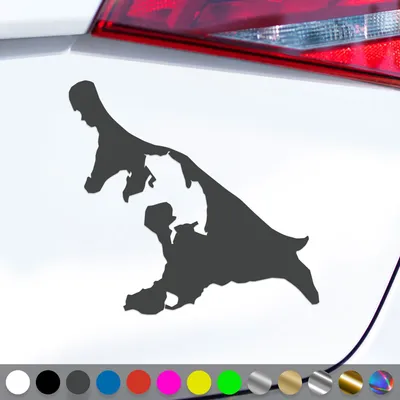 Produktbild von PantherPixel Usedom Aufkleber Insel Umriss Kontur Nordsee Sticker Auto Geschenkidee Farbe Dunkelgrau