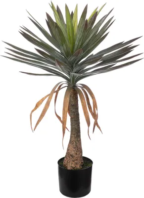 Obrázek produktu pro Gilde Rostlina v květináči, palma, "Yucca palm", plast, zelená,Polyuretan1, v. 88 cm, hl. 70 cm 54753