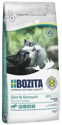 Image de Bozita Cat Diet & Stomach Grain free avec élan 2 kg