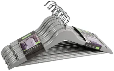 Productafbeelding van KESPER vormgevende hangers, set van 12, grijs, 47166