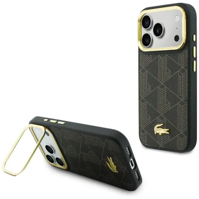 Zdjęcie produktu dla Etui Lacoste PVC Blend Stand do iPhone 17 Pro brązowy