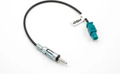 Produktbild von vhbw Autoradio Adapter kompatibel mit Audi ab BJ ca. 2002 - Antennenadapter Fakra (m) zu DIN (m) 150 Ohm