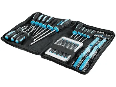 Produktbild von 100-teiliges Schraubenzieher-Set in praktischer Tasche