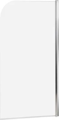 Zdjęcie produktu dla BELIANI Parawan nawannowy srebrny przeźroczysty szkło hartowane z aluminium 140 x 70 cm minimalistyczny z regulacją