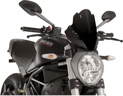 Image de PUIG écran sport noir 290x180mm pour Ducati