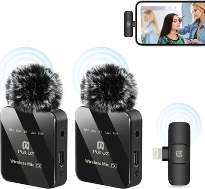 Immagine prodotto di 2x PULUZ Microfono a cravatta senza fili per iPhone LIGHTNING iOS PU647B