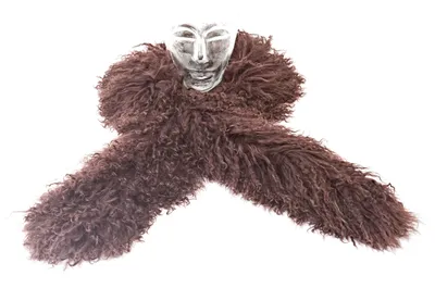 Produktbild von Tibet Lammfell Boa Schal JAY36 Schokolade 10x140cm