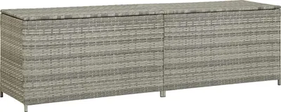 Produktbild von vidaXL Gartenbox Poly Rattan 200x50x60 cm Grau