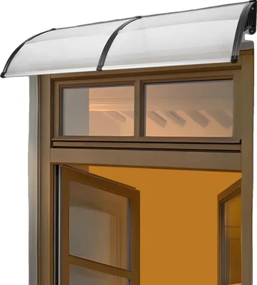 Image de Auvent de porte, protection contre les intempéries, design transparent, style moderne