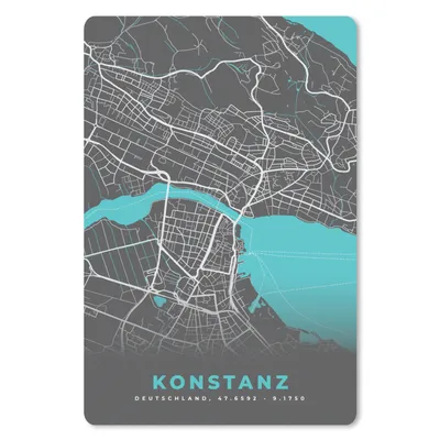 Produktbild von MuchoWow® Mauspad Mousepad Stadtplan - Konstanz - Deutschland - Karte 18x27 cm - Mousepads - Maus Mat - Pad - Mausunterlage