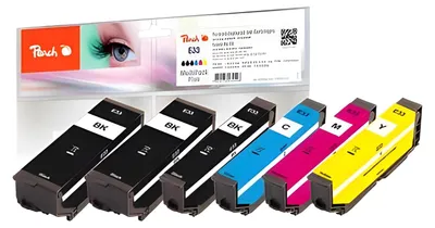 Produktbild von Peach 0F320142 Druckerpatrone 6 Stück(e) Kompatibel Standardertrag Blau, Cyan, Magenta, Gelb