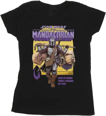 Obrázok produktu pre Star Wars - Dámske tričko "The Mandalorian More Than I Signed Up For" BI43204 (L) (Black)