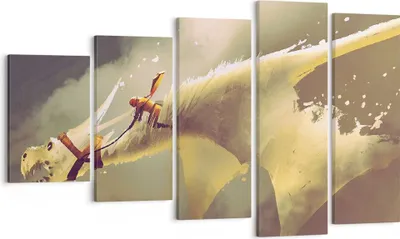 Produktbild von Bild auf Leinwand - Leinwandbild - Kreatur Abstraktion - 100x60cm - Wand Bild - Wanddeko - Leinwanddruck - Bilder - Kunstdruck - Wanddekoration - Leinwand bilder - Wandkunst - EG100x60-3862