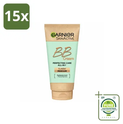 Imagen del producto de 15 unidades de crema BB SkinActive Garnier, tono medio clásico, 5 en 1 - 50 ml - Paquete grande