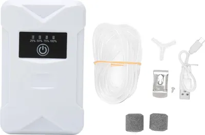 Image de Pompe à oxygène d'aquarium silencieuse USB -rechargeable 2 modes d'alimentation Dual Outly Air de réservoir de poisson portable pour la pêche