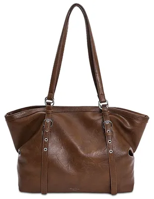 Image de Omgoods - Grand sac fourre-tout en polyuréthane pour femmes, avec fermeture éclair