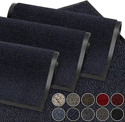 Produktbild von Famanu Türmatte Blau 90x150 cm - wasserdicht, waschbar, rutschfest