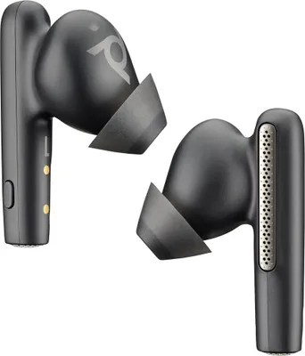 Produktbild von POLY Voyager Free 60+ UC In-Ear Kopfhörer Carbon Black + USB_C BT700 Adapter + Touchscreen-Ladeetui de