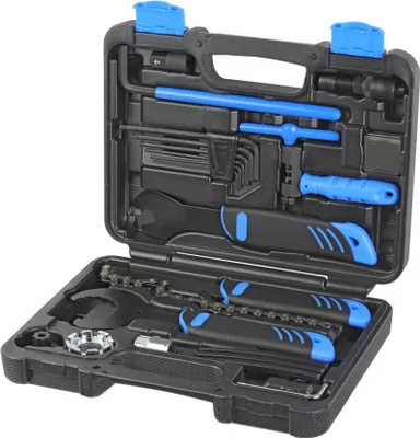 Image de Jeu d'outils long, 22 pièces, taille 22 - coffret complet pour l'assemblage de vélos.