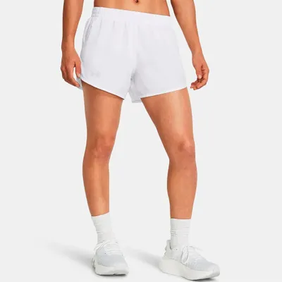 Produktbild von Under Armour Fly By 3inch Kurze Hose Weiß S Damen Weiß S