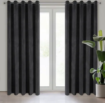 Produktbild von VILLA Konfektionsvorhang 140x250 cm schwarz