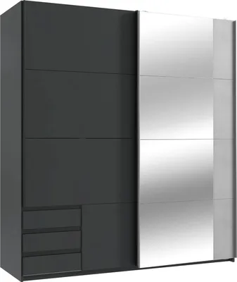 Produktbild von Schwebetürenschrank Emden Kleiderschrank 180x64x198cm graphit licht grau 2-türig (18872)