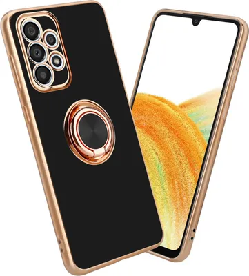 Produktbild von Cadorabo Schutzhülle für Samsung Galaxy A33 5G Hülle in Schwarz Etui Case Cover Kameraschutz magnetische Autohalterung