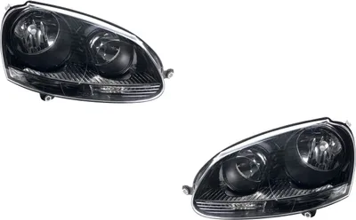 Produktbild von Johns, Scheinwerfer Halogen Front passend für VW Golf 5 V Satz chrom/schw. ab 10/03 Neu 1K6941005T 1K6941029T 1K6941006T 1K6941030T