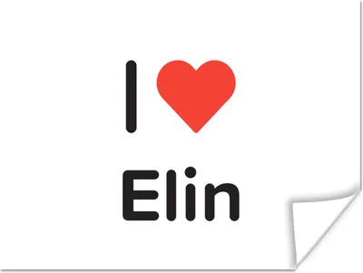 Produktbild von MuchoWow® Poster Ich liebe - Elin - Mädchen 160x120 cm - Foto Plakat