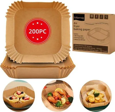 Obrázek produktu pro Papír na pečení do horkovzdušné fritézy, 24 cm, nepřilnavý, 220 °C, univerzální