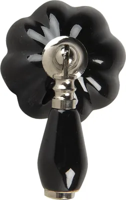 Produktbild von Clayre & Eef Türknauf 4x8x6 cm Schwarz Keramik
