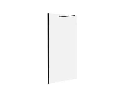 Produktbild von Duschabtrennung im italienischen Stil in mattschwarzer Industrieästhetik - 140 × 200 cm - DAREN