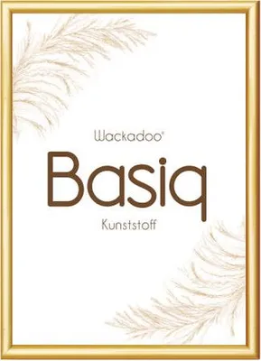 Produktbild von Bilderrahmen BASIQ aus Kunststoff mit Glasscheibe für Poster und Fotowände – Gold / 21 x 29 cm (DIN A4)
