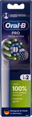 Productafbeelding van Oral-B | Vervangbare opzetborstels | EB50RX-2 Cross Action Pro | Opzetborstels | Voor volwassenen | Aantal meegeleverde borstels: 2 | Wit