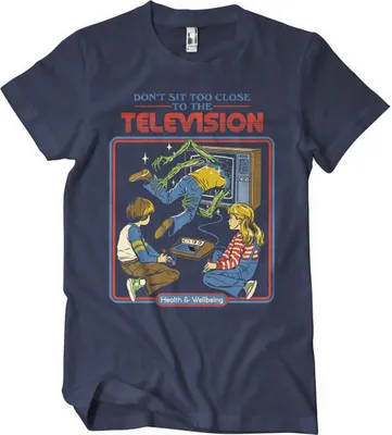 Produktbild von Don't Sit Too Close To The Television T-Shirt - Medium - Navy