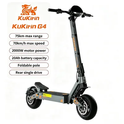 Produktbild von G4 Erwachsenen‑E‑Scooter, 60 V 20 Ah, 75 km Reichweite, 11‑Zoll‑breite Vakuumreifen, Federdämpfung, 30°‑Steigfähigkeit，120kg