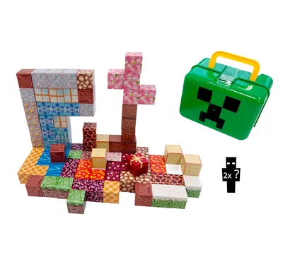 Produktbild von Magnetisches Minecraft Bauset Creeper-Box 98 Teile