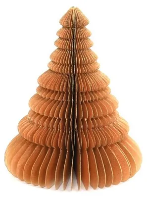 Only Natural – Wabenpapier-Weihnachtsbaum – Gold – 20 cm – Ansicht 1