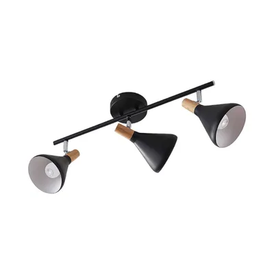 Produktbild von Lindby Deckenleuchte Arina, 53 cm, schwarz, 3-flammig, E14