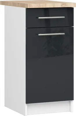 Zdjęcie produktu dla AKORD Furniture Factory KS0POLIBIAGRAFPOL004, 1 drzw., 2 pół., Biały, Drzwi na zawiasach, 16 mm, 1 szuf.