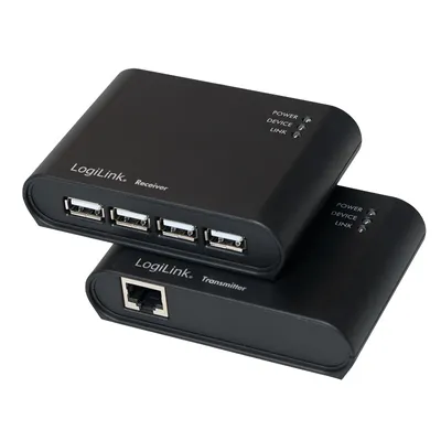 Obrázek produktu pro LogiLink UA0230, USB 2.0, USB 2.0, 480 Mbit/s, Černá, 50 m, Tchaj-wan