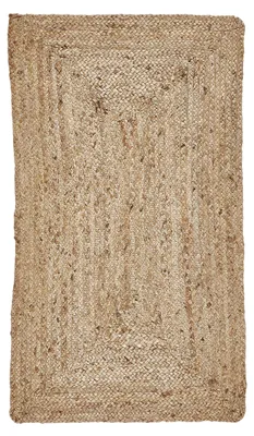 Jute-Teppich handgefertigt Boho-Stil 60x90 cm