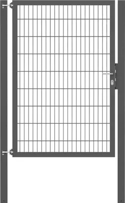 Produktbild von Alberts Einzeltor Flexo Plus mit Zubehör, zum Einbetonieren, anthrazit, Breite 125 cm, Höhe 180 cm, Pfostenstärke 80 x 80 mm