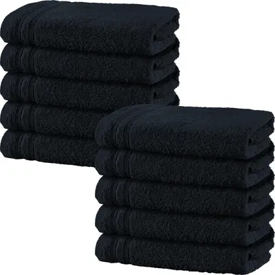 Produktbild von Erwin Müller Handtuch Heidelberg" 10er-Pack schwarz 50x100 cm"