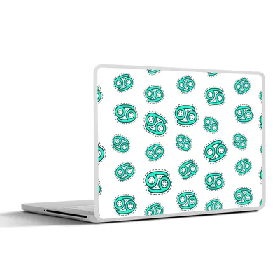 Produktbild von MuchoWow® Laptop Aufkleber Sticker Cover Krebs - Astrologie - Tierkreiszeichen - Design 25x18 cm - Laptop-Deko