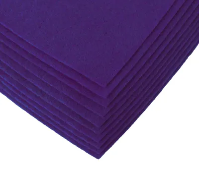 Bastelfilz Bögen 10er-Pack flex Filz DIN A4, Stärke 1,5-2mm, Filzplatte, indigoviolett